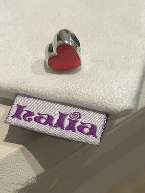 NEW Halia "Valentine's Candy" Bead Charm - Sterling Silver & Red Heart